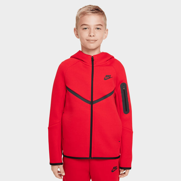Nike Sportswear Juniors' Tech Fleece Full-Zip / University Red