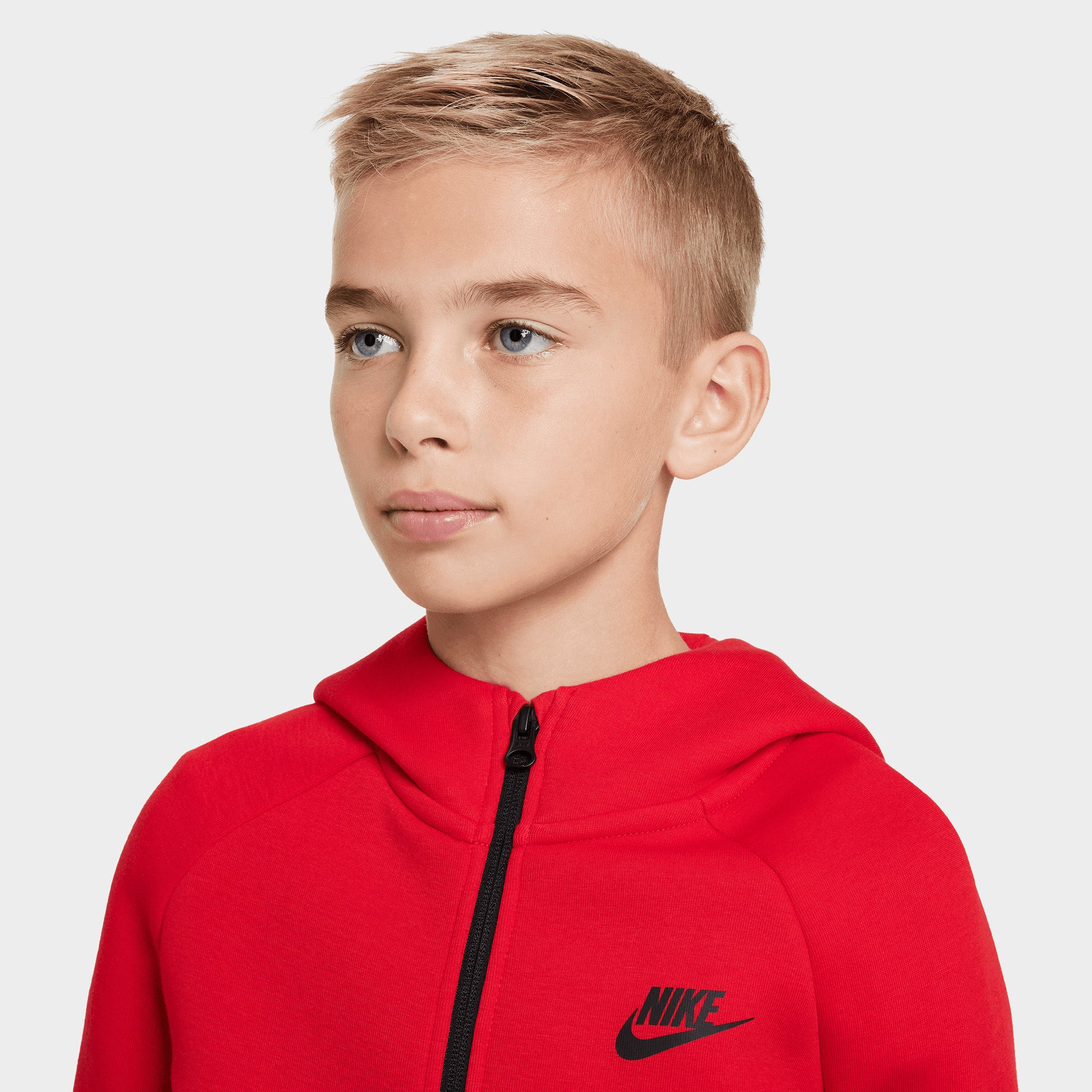 Nike Sportswear Juniors' Tech Fleece Full Zip / University Red