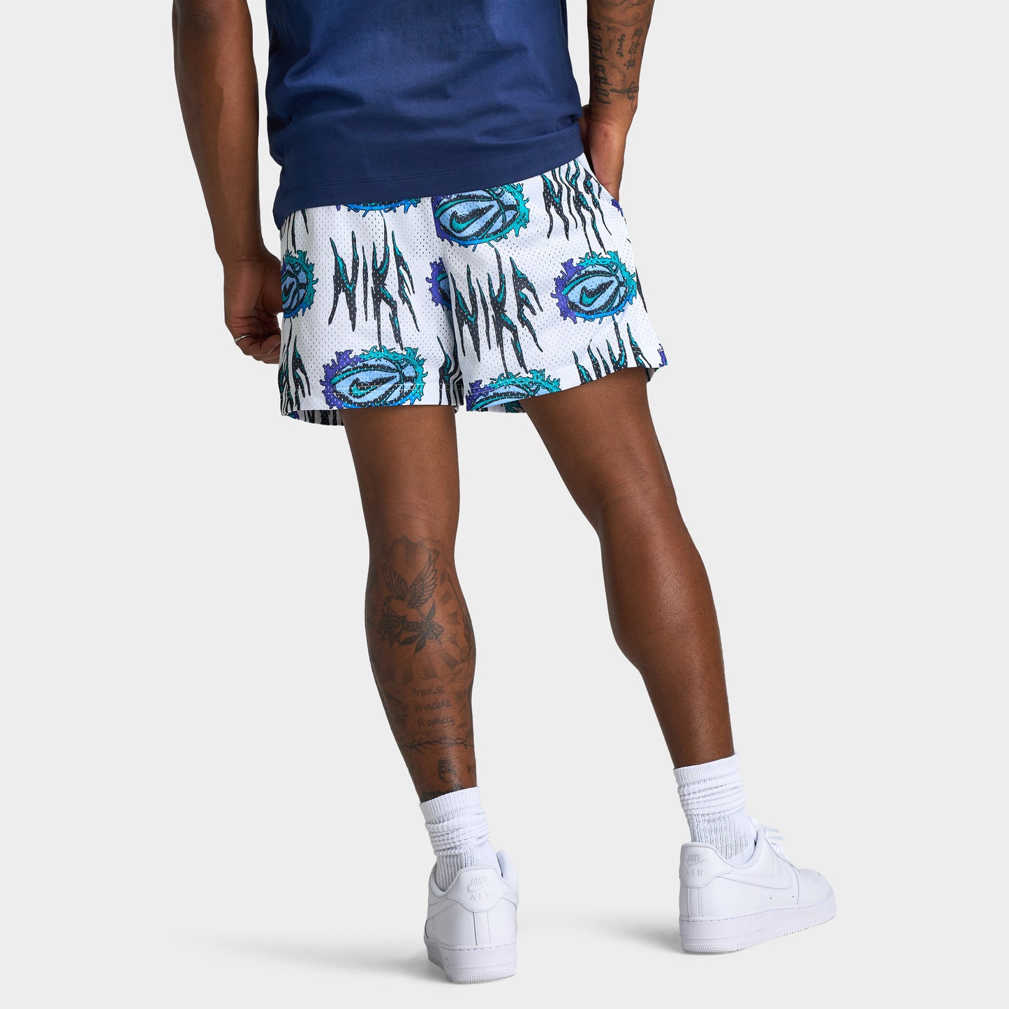 Nike Practice Mesh Dri-FIT 5" Basketball Shorts White / Black