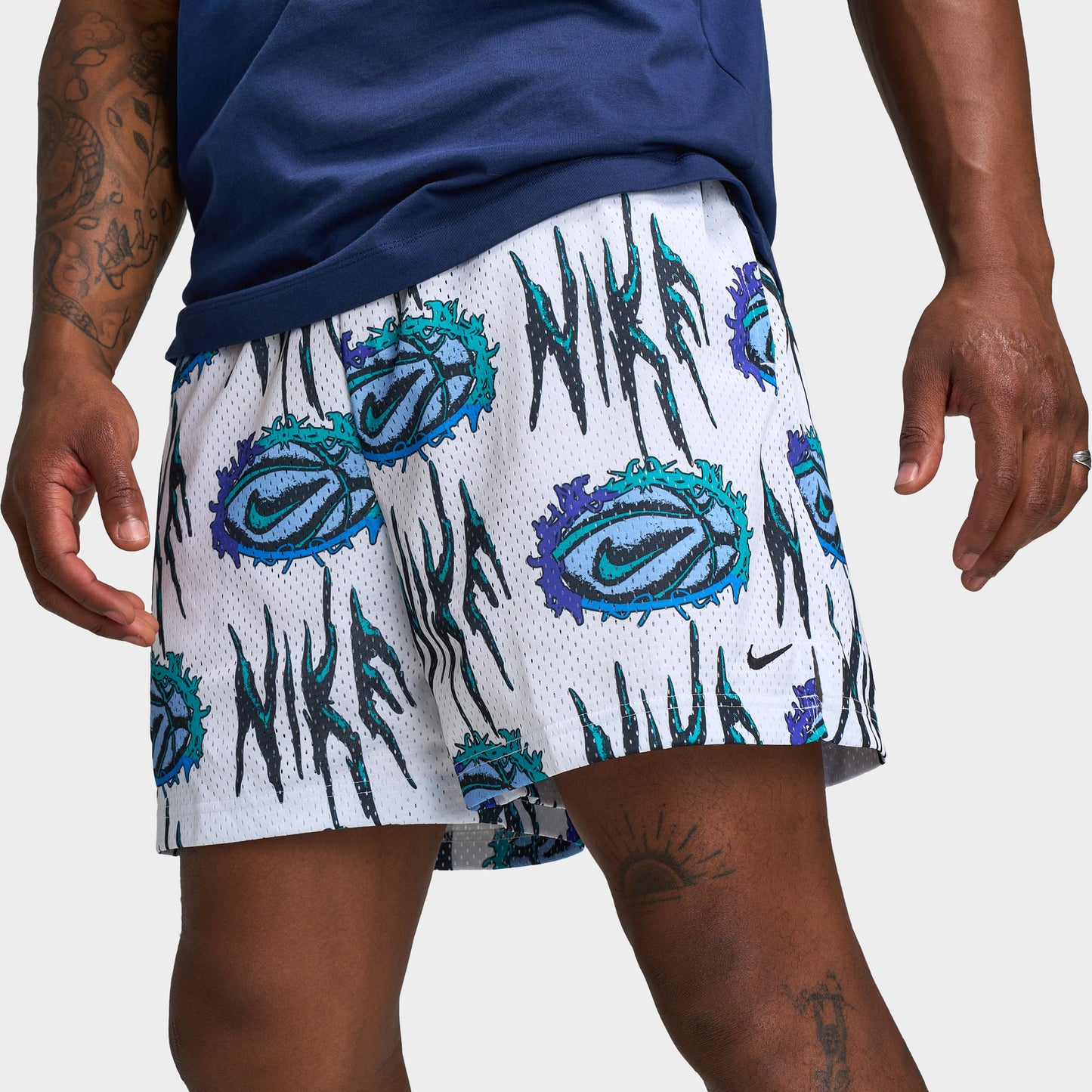 Nike Practice Mesh Dri-FIT 5" Basketball Shorts White / Black