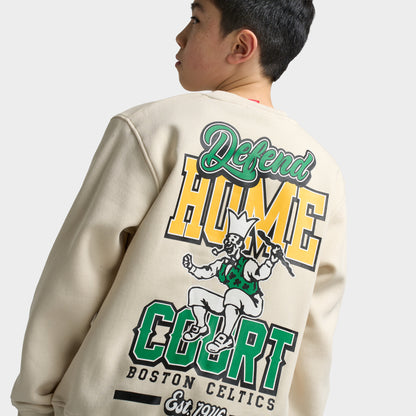 Mitchell & Ness Juniors' NBA Court Defender Crew Boston Celtics / Cream