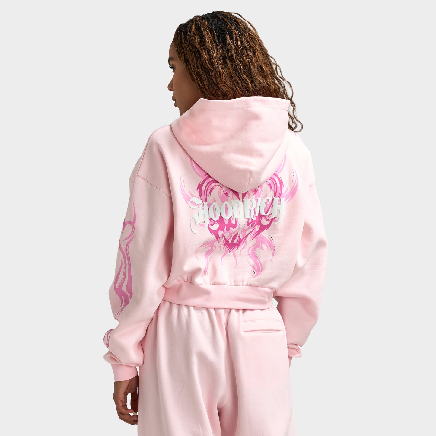 Hoodrich Flux Boxy Chandail à capuche pour femmes / Rose