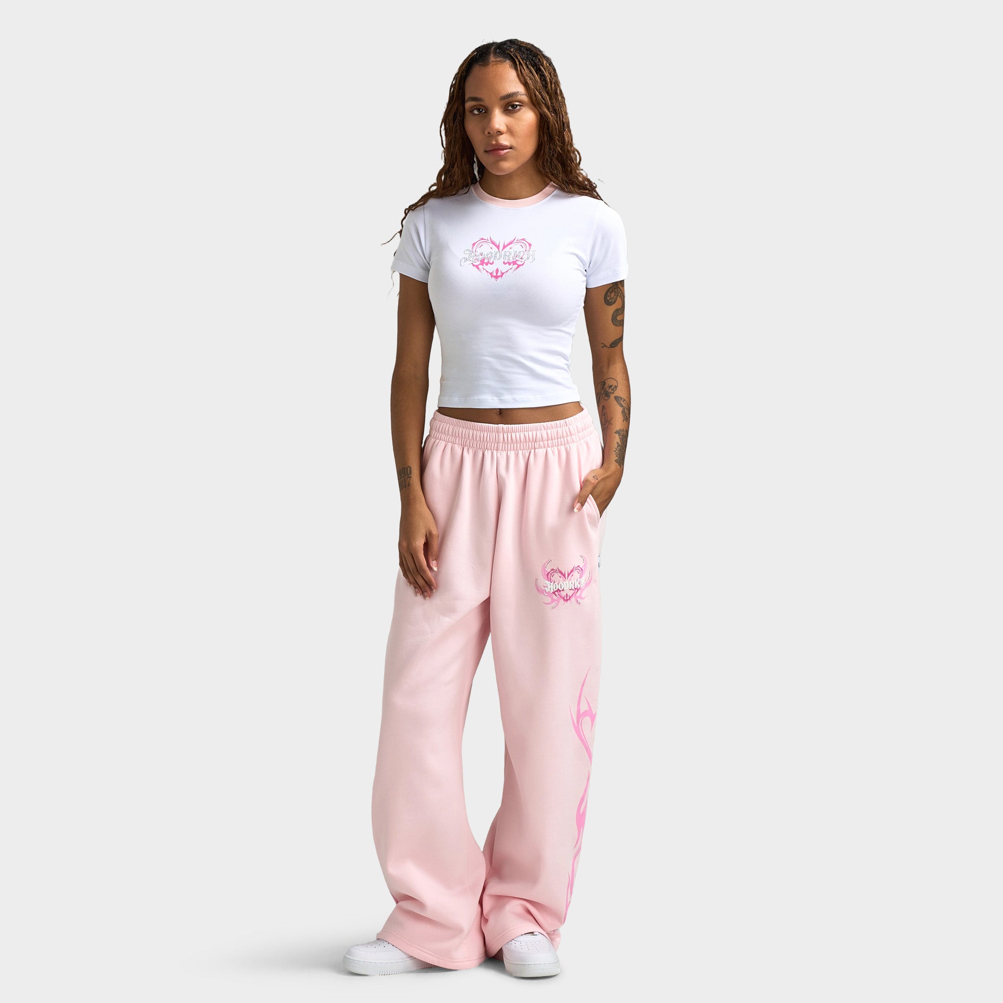 Hoodrich Women's Flux Oversized Wide Leg Joggers / Pink – JD Sports