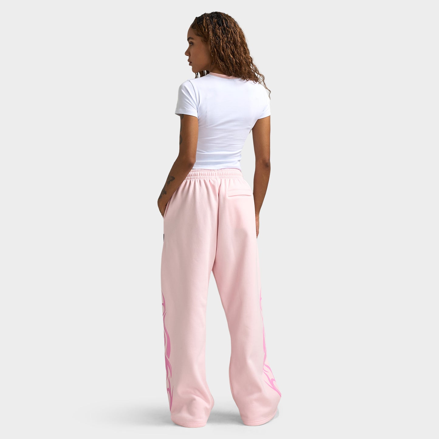 Hoodrich Flux femmes T-shirt ajusté blanc/rose