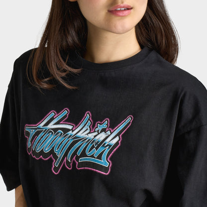 Hoodrich Women's Erupt Oversized T-shirt Black / Blue