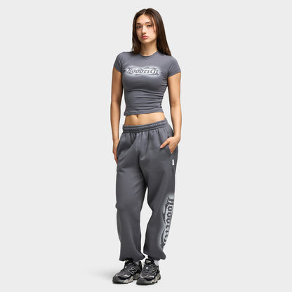 Hoodrich Luz Cropped Fitted T-Shirt / Grey