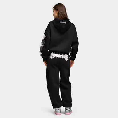 Hoodrich Moxy Mid Length Fullzip Hoodie Black / Pink