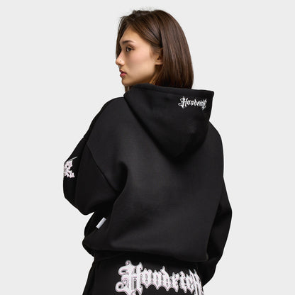 Hoodrich Moxy Mid Length Fullzip Hoodie Black / Pink
