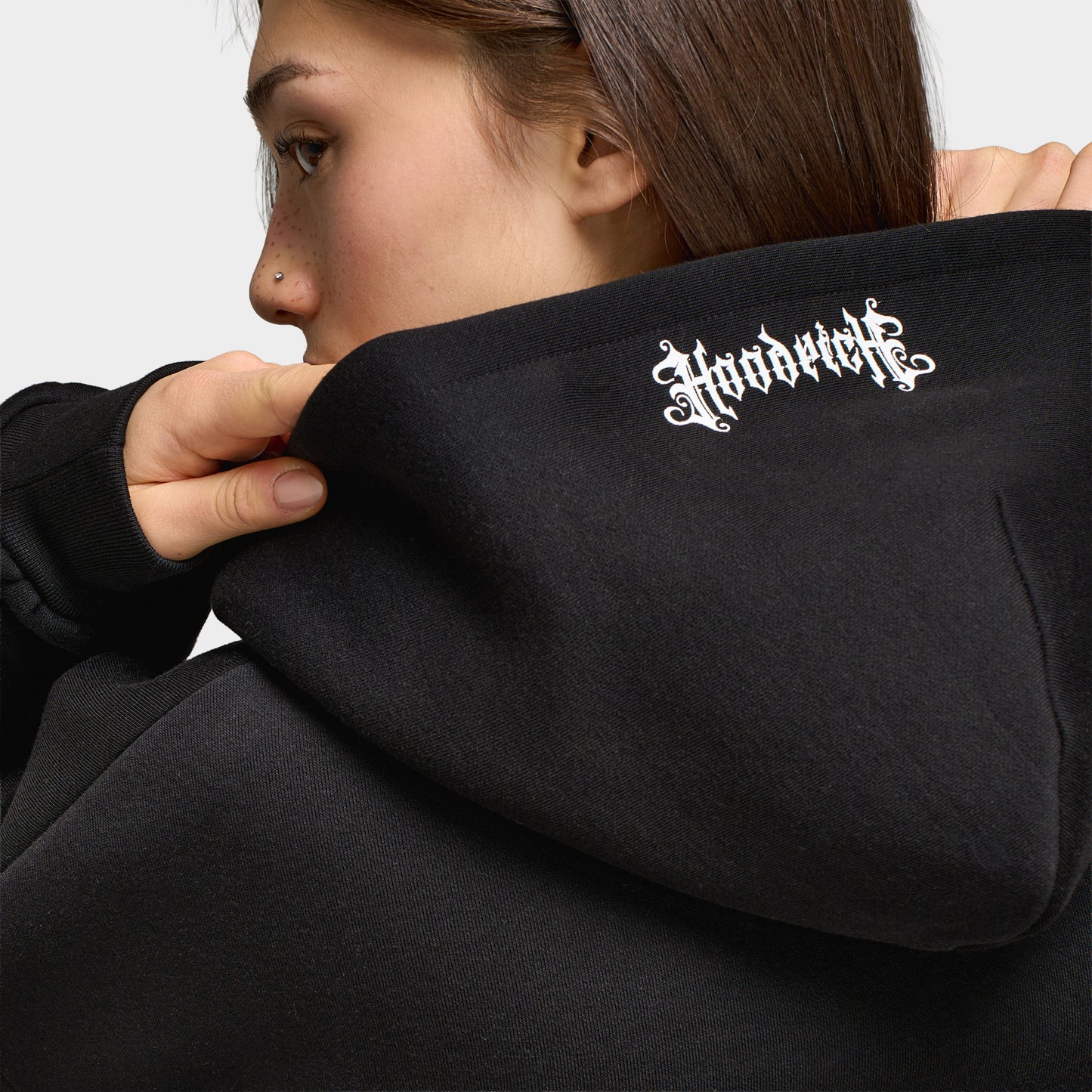 Hoodrich Moxy Mid Length Fullzip Hoodie Black / Pink
