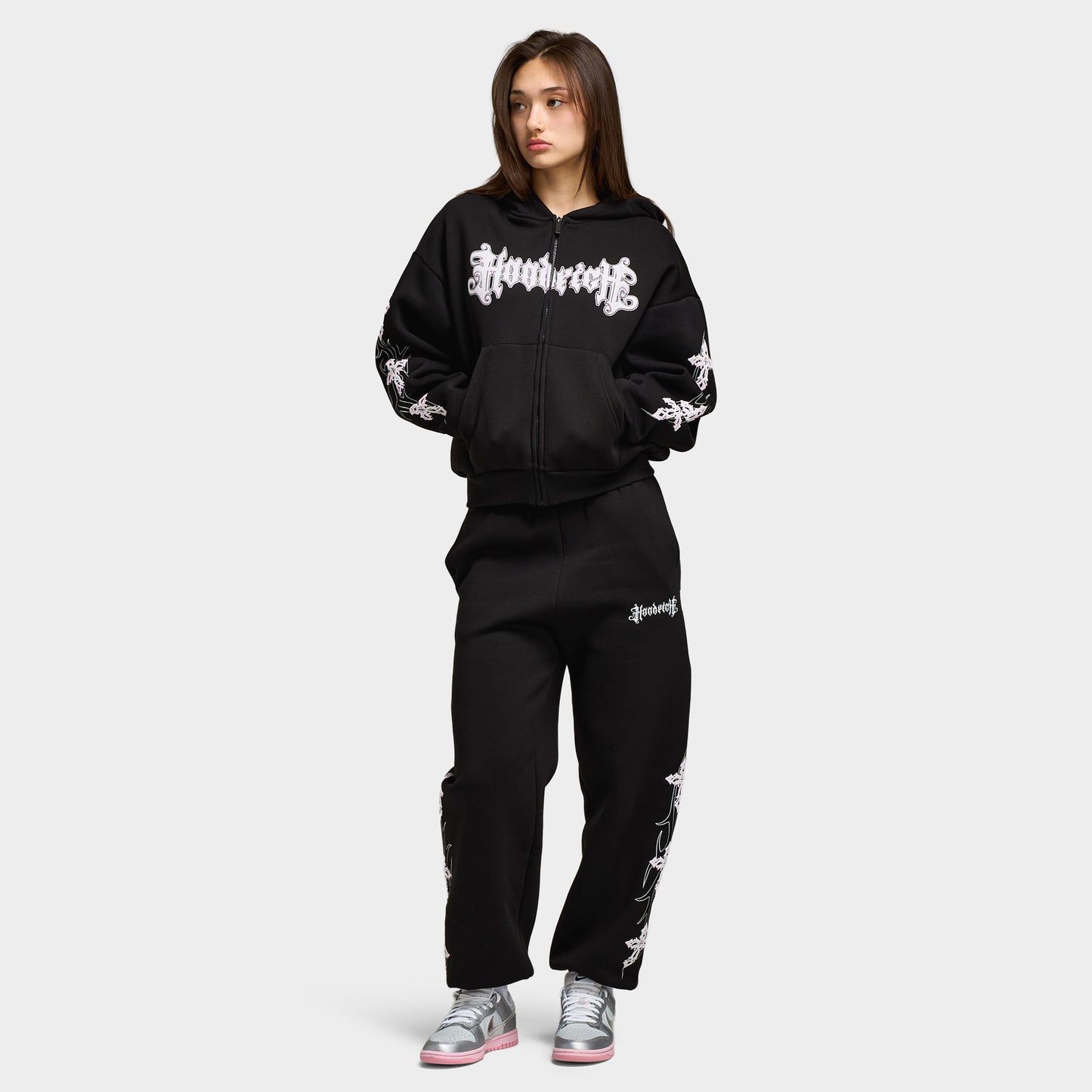 Hoodrich Moxy Oversized Joggers Black / Pink