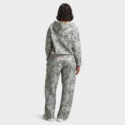 Hoodrich Women's Mid Length Zip Through Hoodie / Woodland Camo