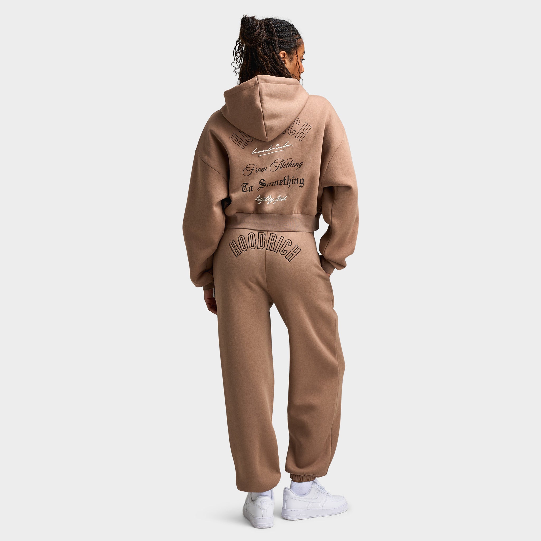 Hoodrich Women's Zip Through Boxy Hoodie Portabella / Black