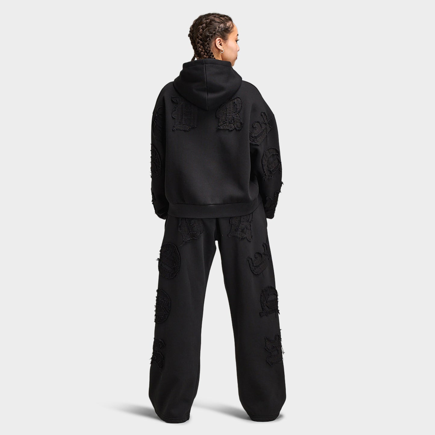 Hoodrich Rift Chandail à capuche mi-long avec fermeture éclair / Noir