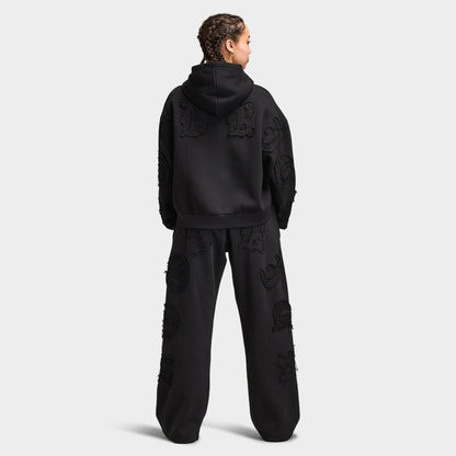 Hoodrich Rift Chandail à capuche mi-long avec fermeture éclair / Noir