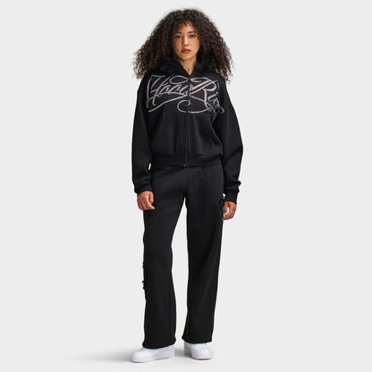 Hoodrich Celeste Mid Length Zip Fur Hoodie / Black
