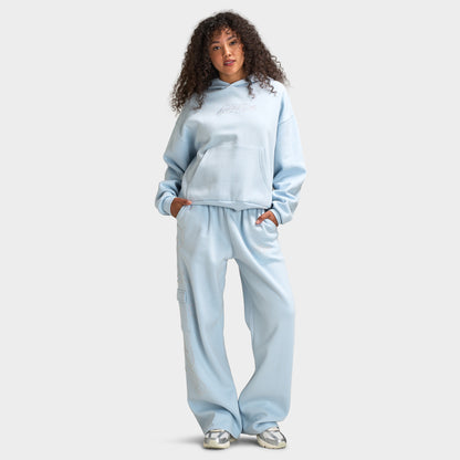 Hoodrich Celeste Pantalon de jogging surdimensionné à jambes larges / Skyway Argent