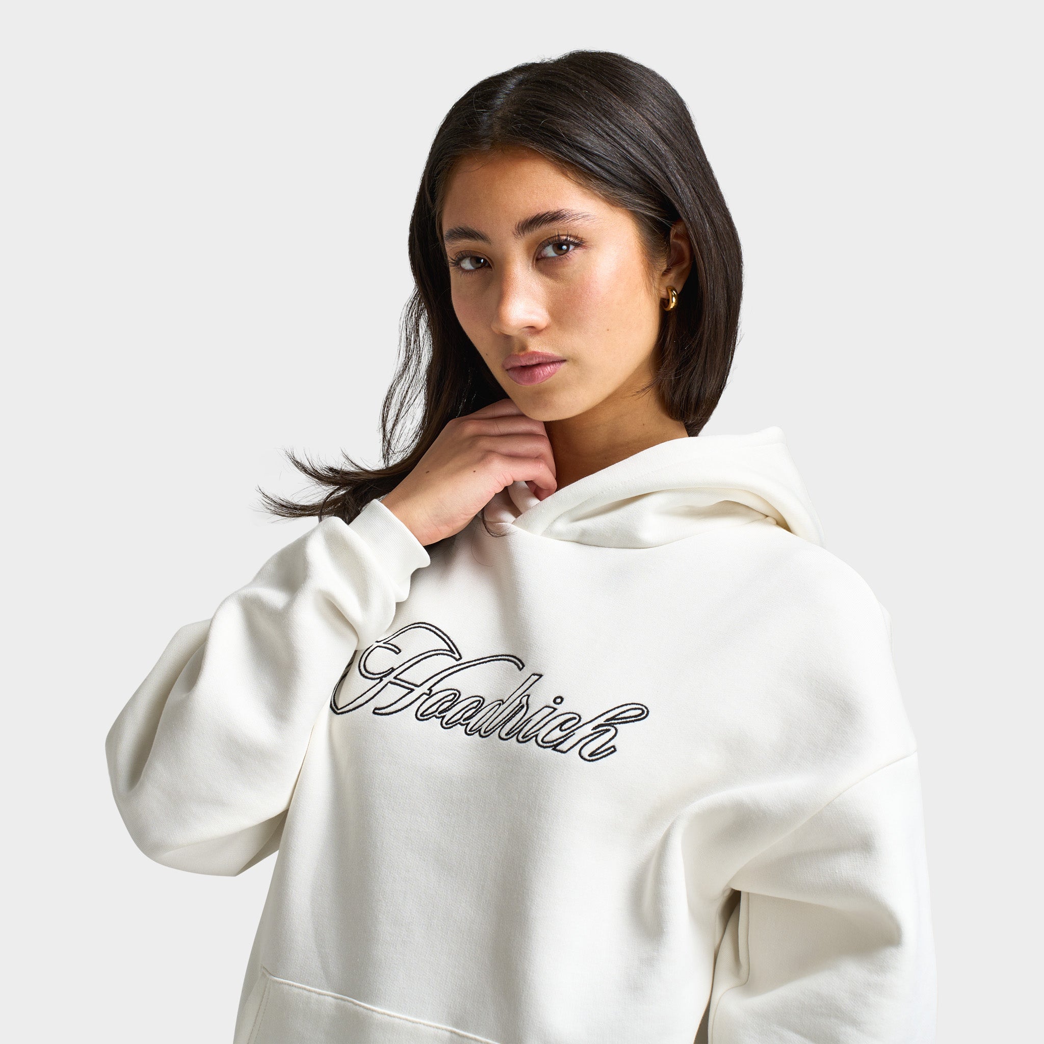 Hoodrich Women's Cherries Oversized Hoodie White Alyssum