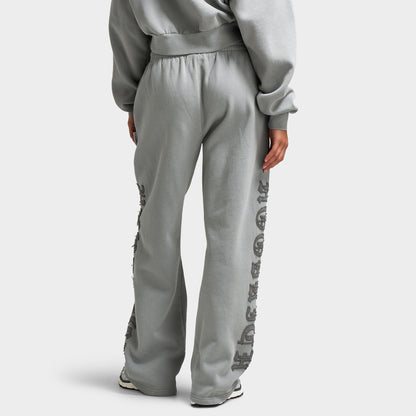 Hoodrich Women's Drea Wide Leg Joggers Light Grey Marl / Lava Smoke