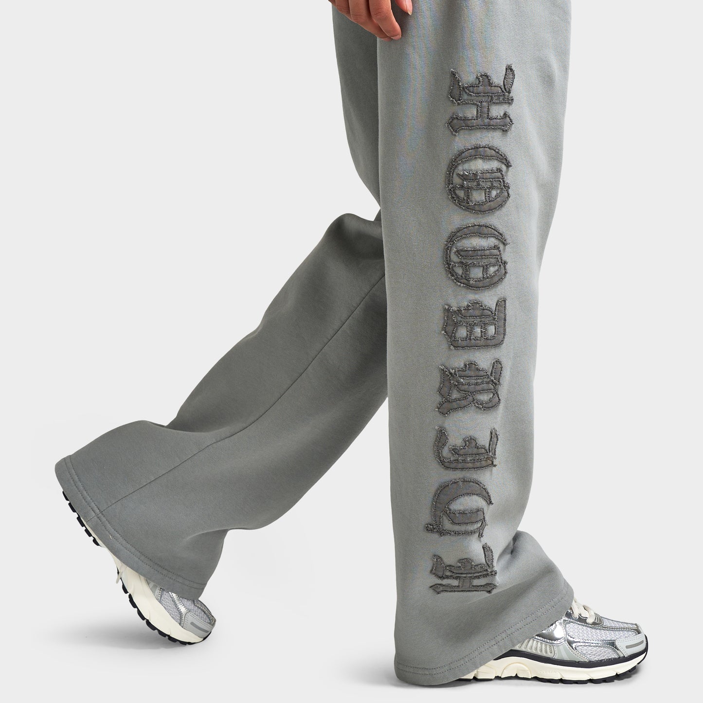 Hoodrich Women's Drea Wide Leg Joggers Light Grey Marl / Lava Smoke