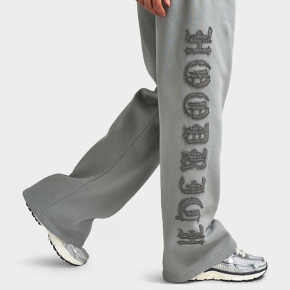 Hoodrich Women's Drea Wide Leg Joggers Light Grey Marl / Lava Smoke