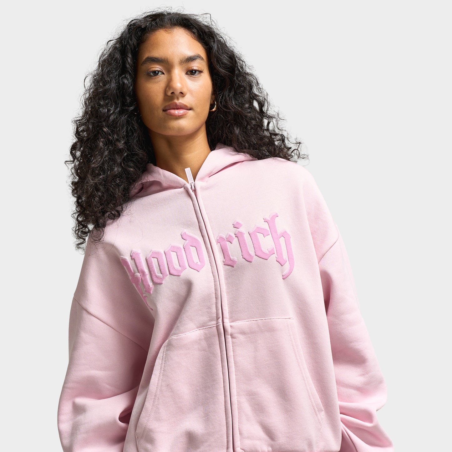 Hoodrich Women's Totem Mid Length Fullzip Hoodie / Pink
