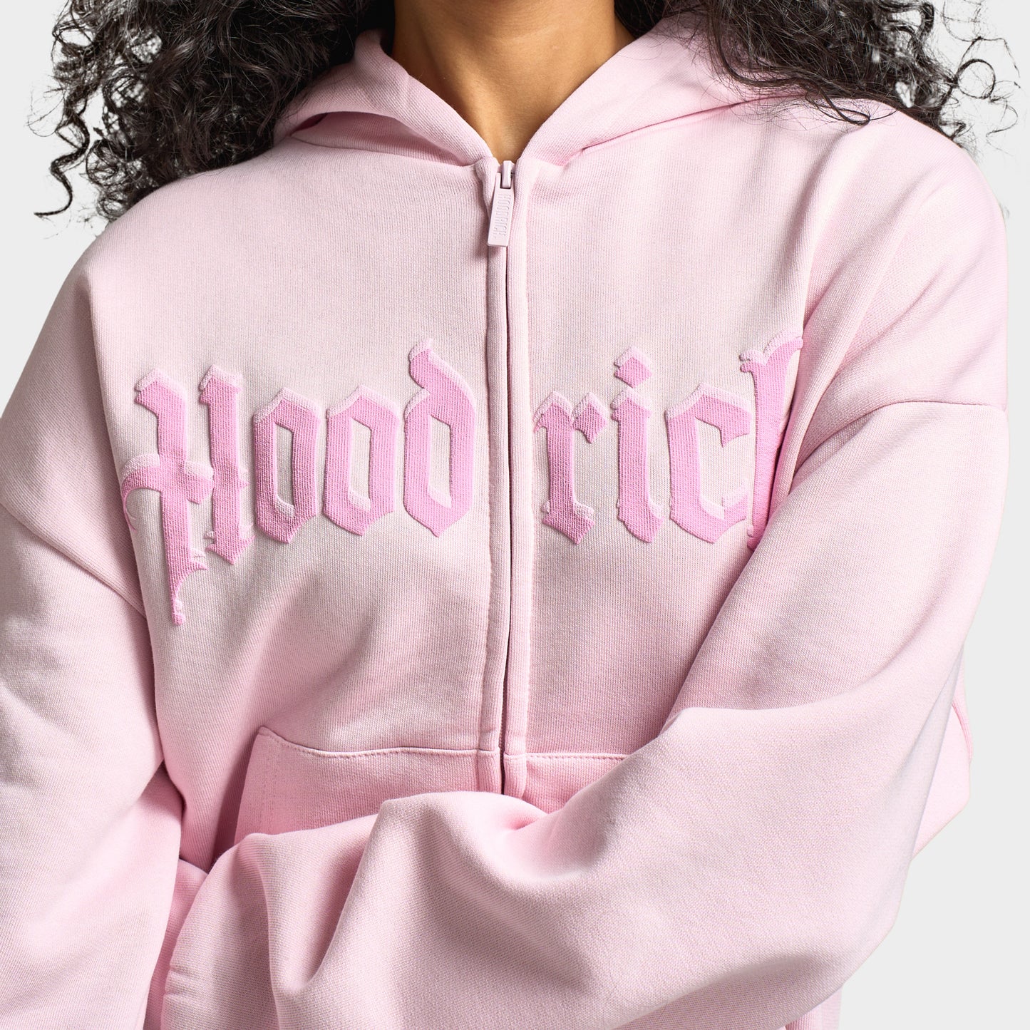 Hoodrich Women's Totem Mid Length Fullzip Hoodie / Pink