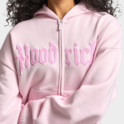 Hoodrich Women's Totem Mid Length Fullzip Hoodie / Pink