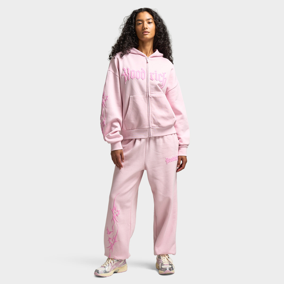 Hoodrich Femmes Pantalon Jogger surdimensionné Totem  Festival Bloom / Nosegay - Bonbon