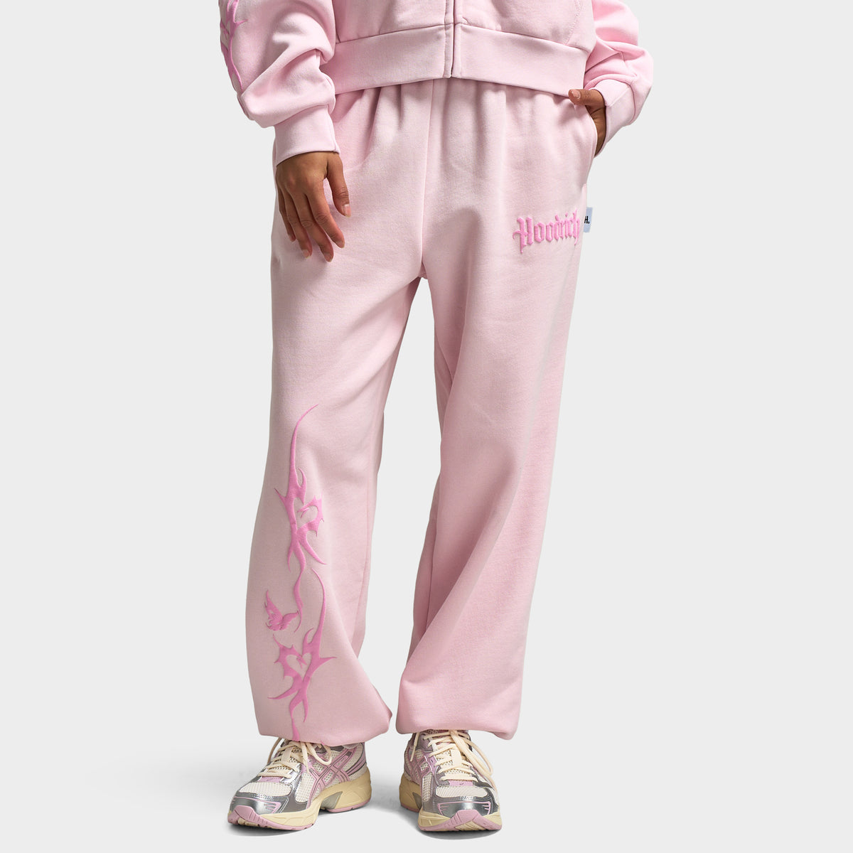 Hoodrich Femmes Pantalon Jogger surdimensionné Totem  Festival Bloom / Nosegay - Bonbon