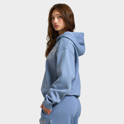Hoodrich Cielo Mid-length Zip-through Hoodie / Troposphere - White