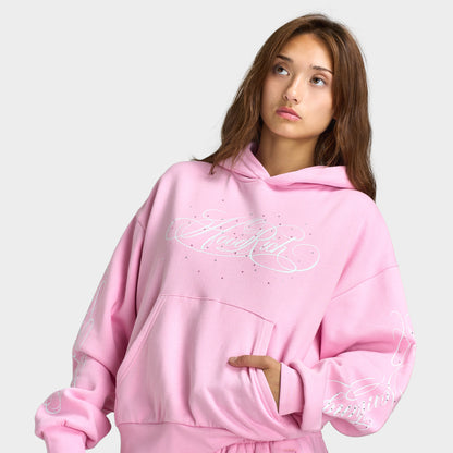 Hoodrich Sirena Mid-length Hoodie / Lilac - White