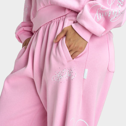 Hoodrich Sirena Oversized Wide-leg Joggers / Lilac - White