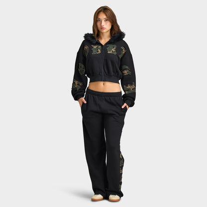 Hoodrich Pantalon de jogging ample Camo Rift / Noir / Camouflage
