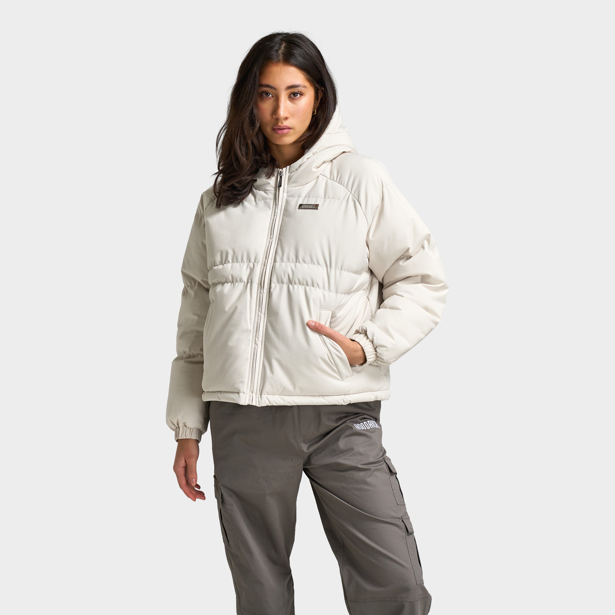 Hoodrich Women's Lara Puffer Jacket Bone Silver / White – JD Sports