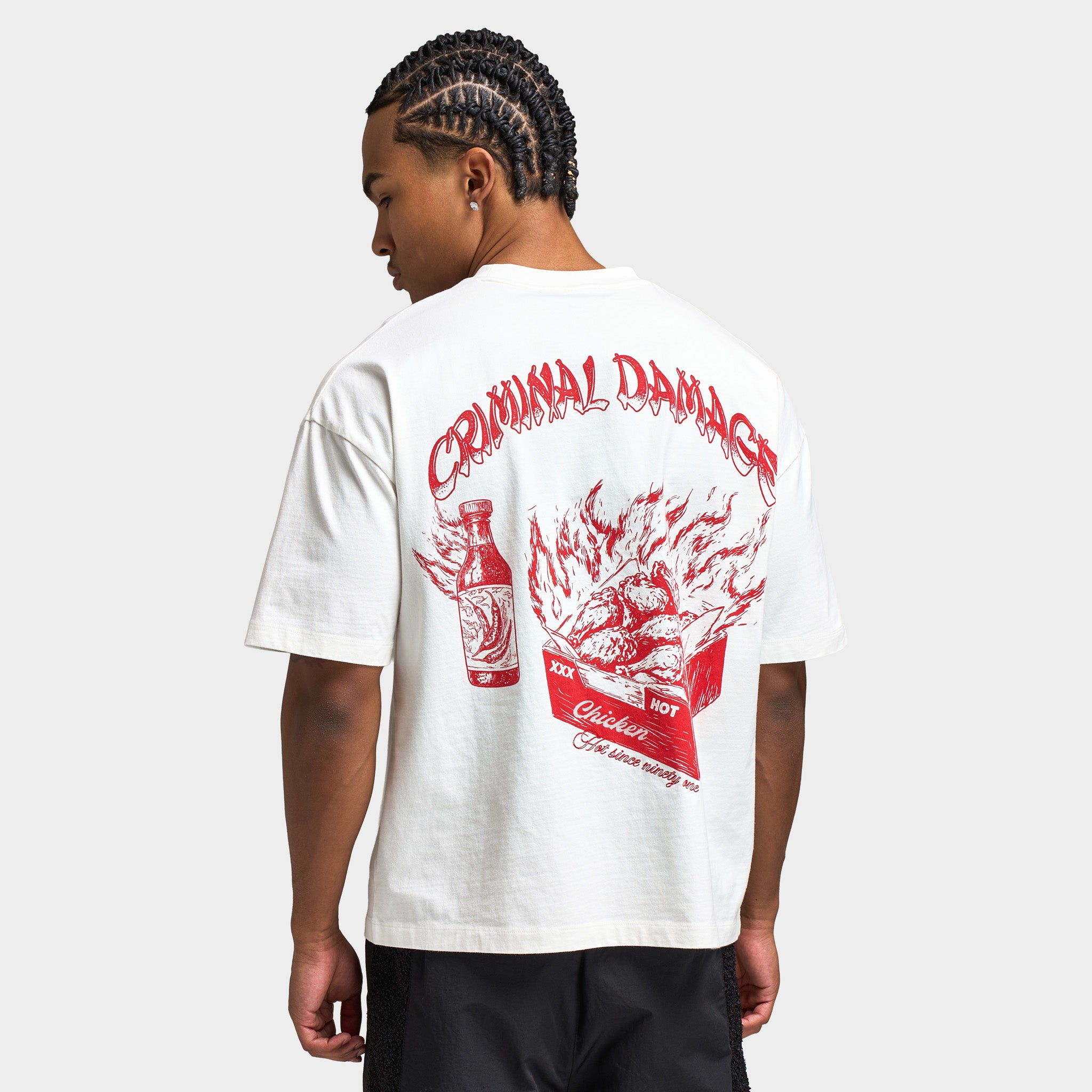 Criminal Damage Hot Wings T-shirt / Ecru / Red – JD Sports