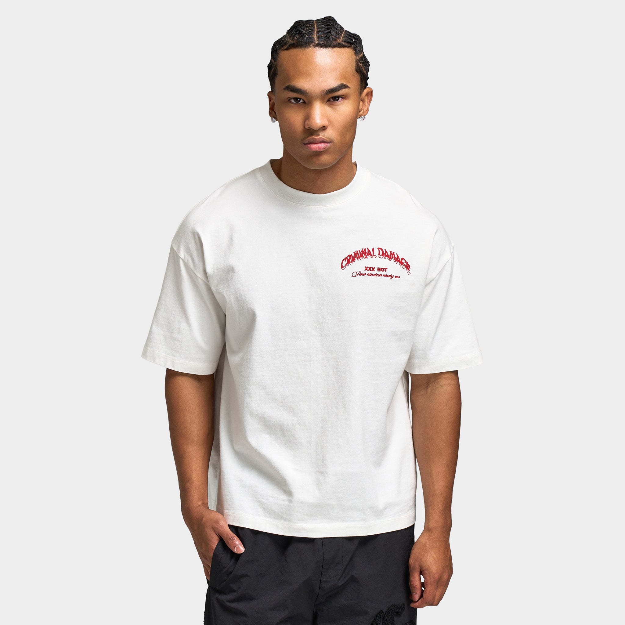 Criminal Damage Hot Wings T-shirt / Ecru / Red – JD Sports