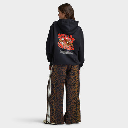 Adidas Women's Leopard Samba Essential Hoodie Black / Leopard