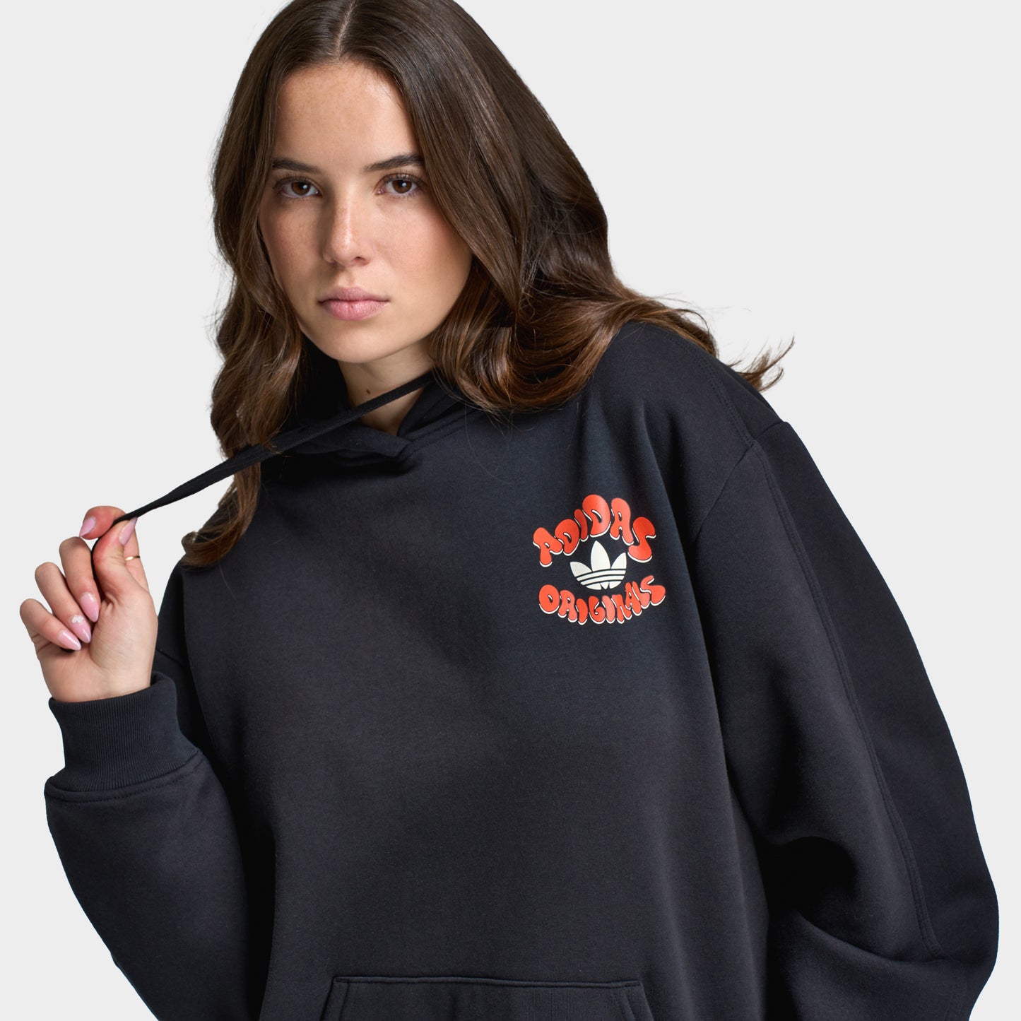 Adidas Women's Leopard Samba Essential Hoodie Black / Leopard