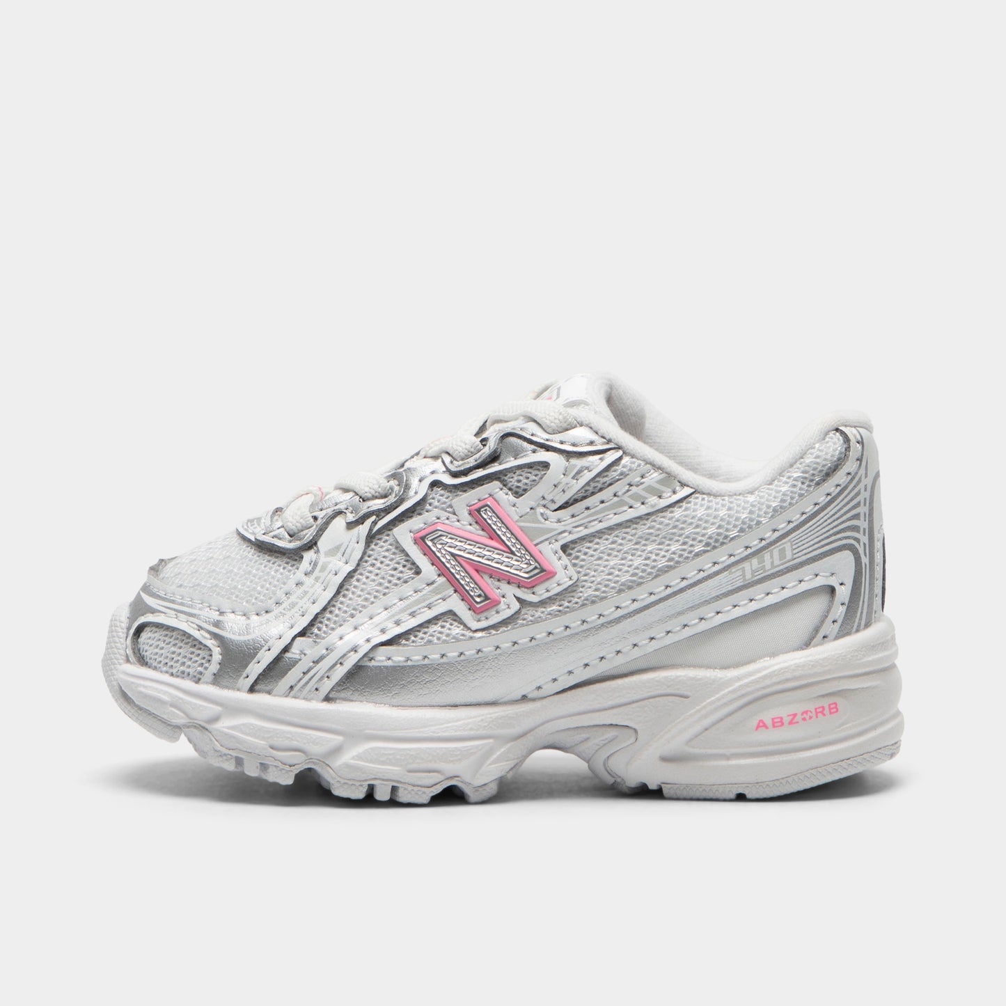 New Balance Infants' 740 Silver Metallic / Signal Pink