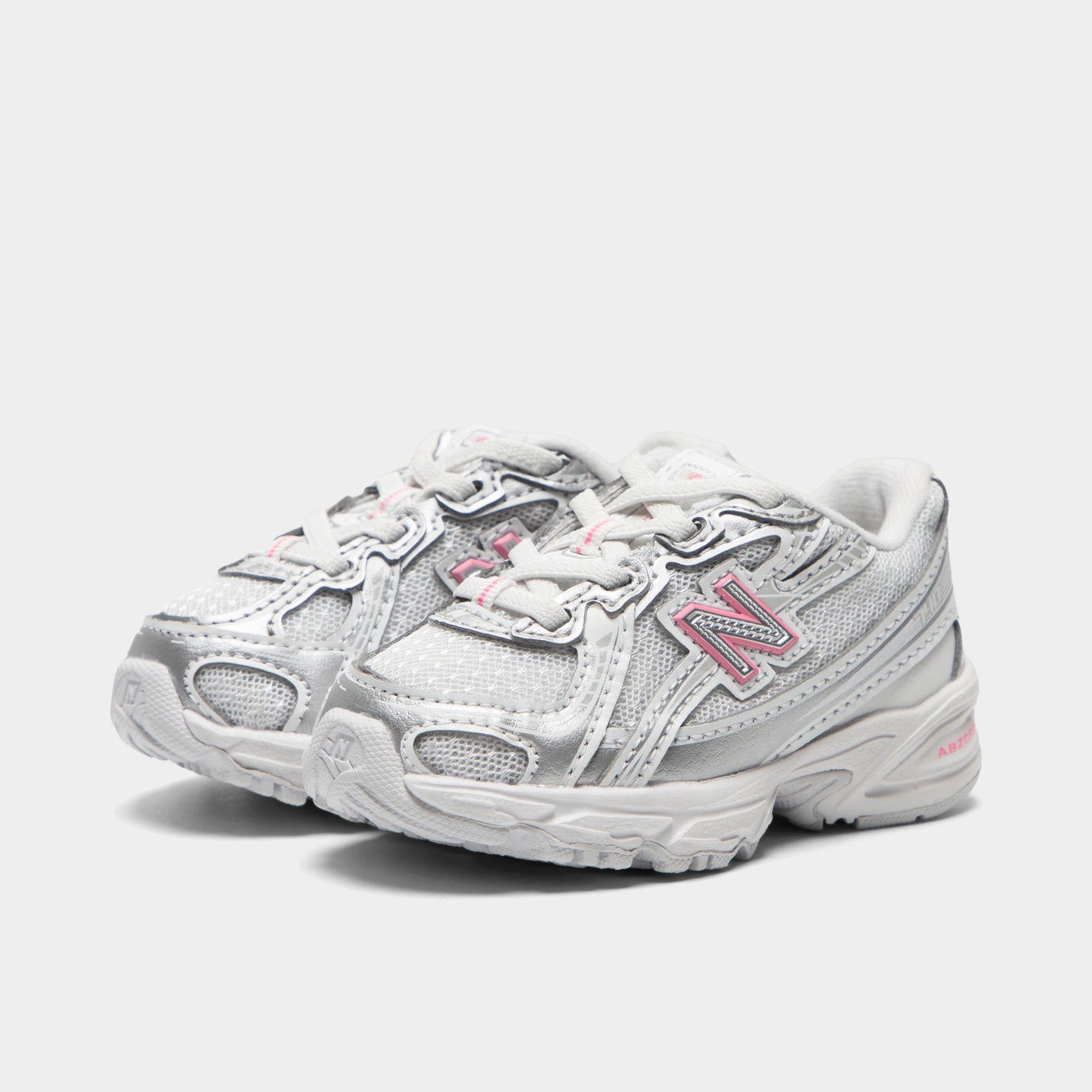 New Balance Infants' 740 Silver Metallic / Signal Pink