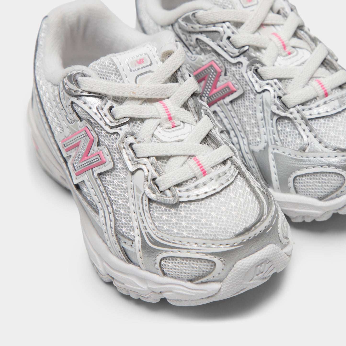 New Balance Infants' 740 Silver Metallic / Signal Pink