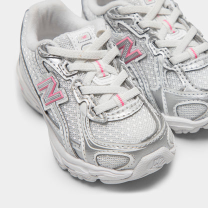 New Balance Infants' 740 Silver Metallic / Signal Pink
