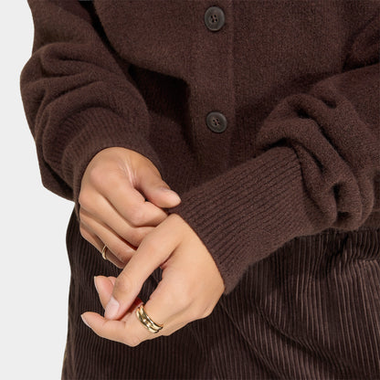 adidas Essentials Knit Cardigan / Aurora Coffee