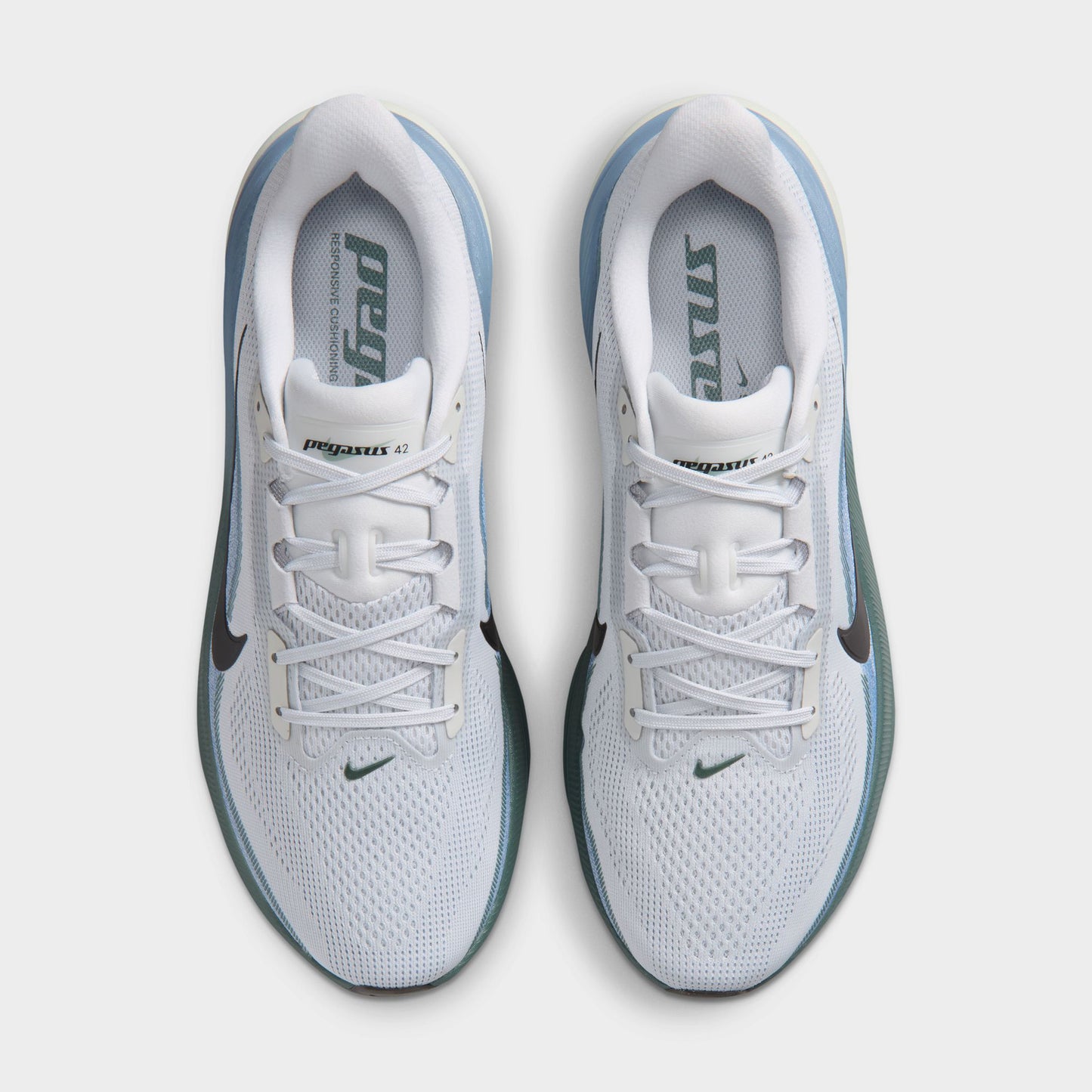 Nike Pegasus 42 Pure Platinum / Dark Obsidian - Work Blue