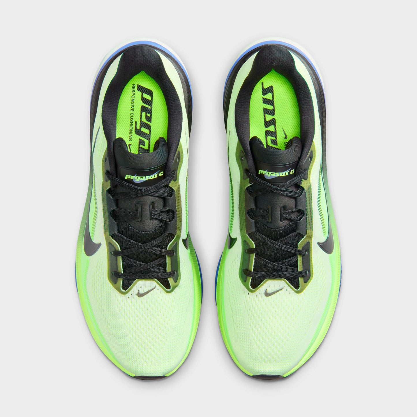 Nike Pegasus 42 Teinte Volt / Épicéa Noir - Saphir
