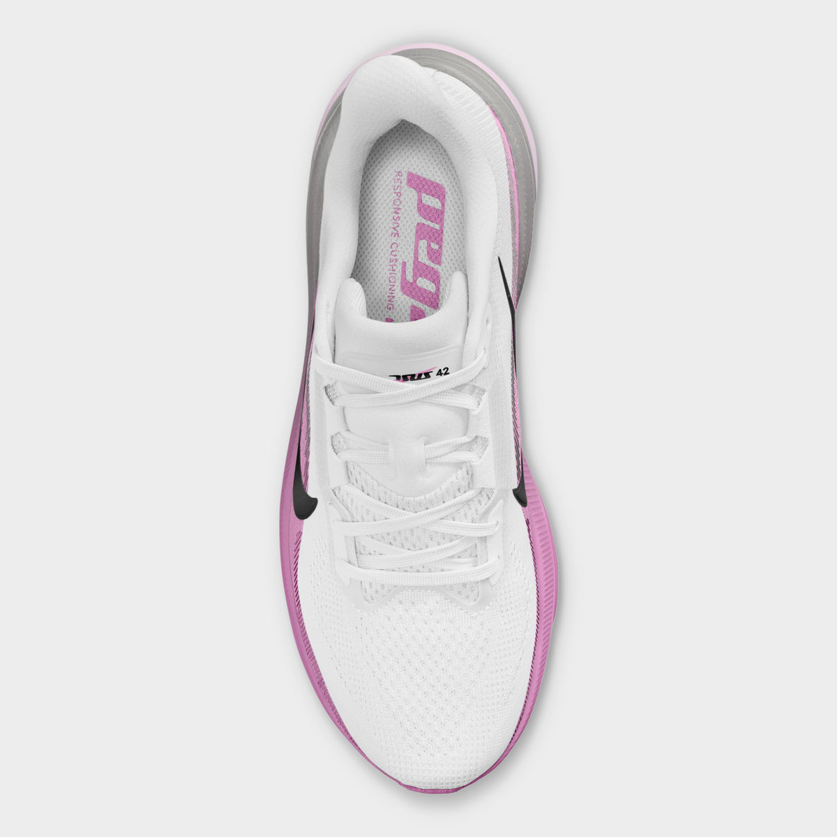 Nike Femme Pegasus 42 Blanc / Noir - Magenta clair