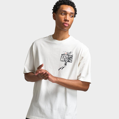 Michael Jordan Brooklyn Shattered Back Board Oversized Graphic T-Shirt Sail / Off Noir