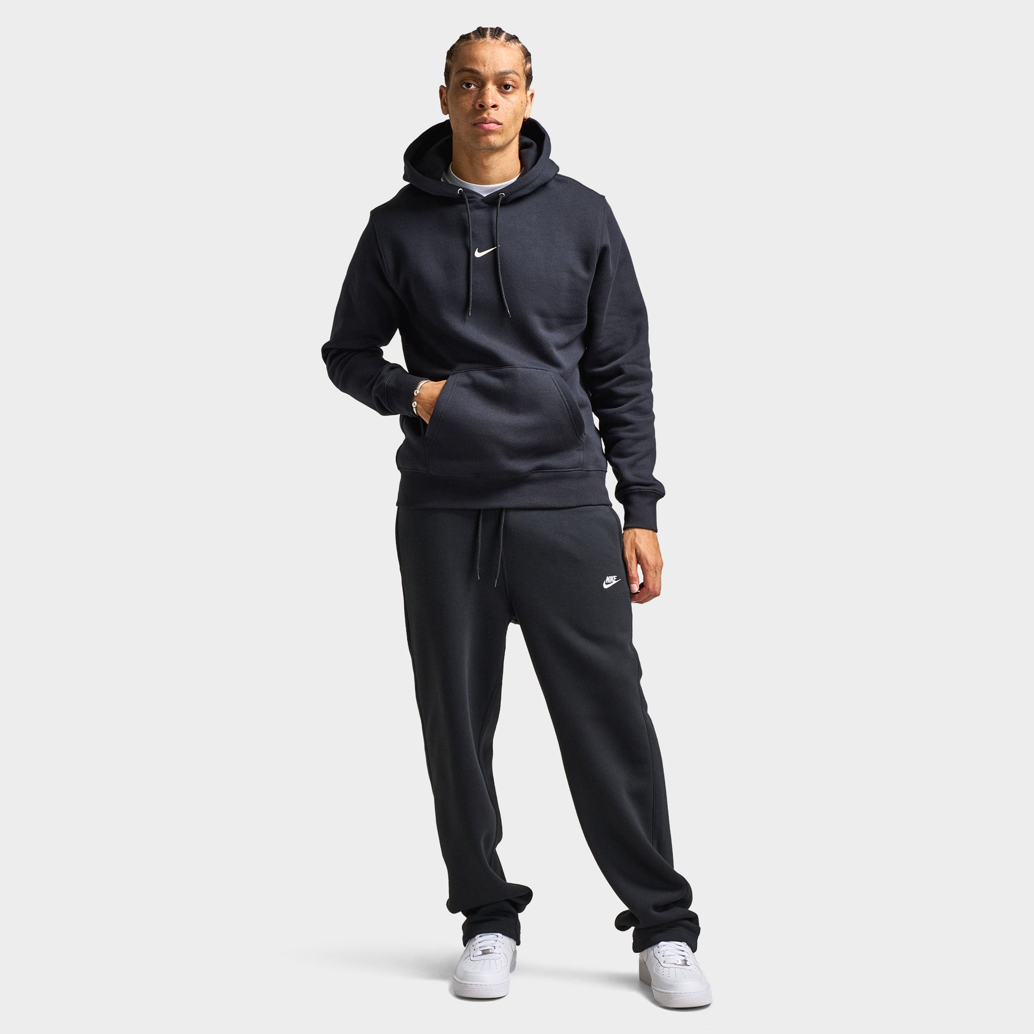 Nike Club Fleece Pullover Graphic Hoodie Black / White – JD Sports