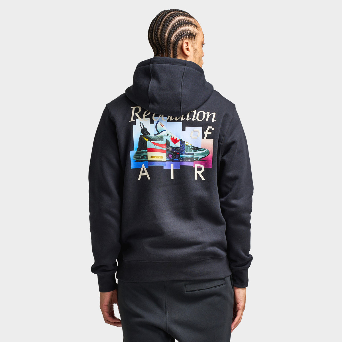 Nike Club Fleece Pullover Graphic Hoodie Black White – JD Sports