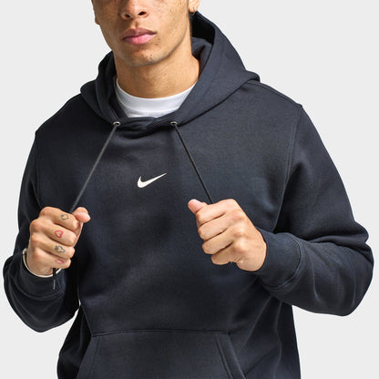 Nike Club Fleece Pullover Graphic Hoodie Black / White
